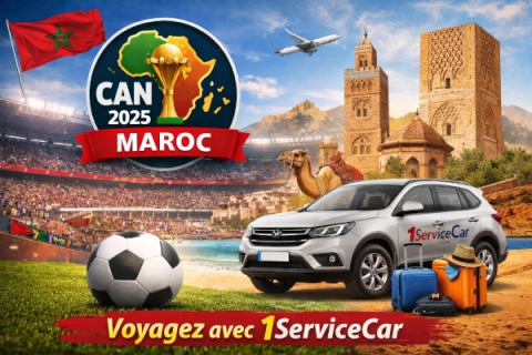 CAN 2025 au Maroc : un événement historique et une opportunité idéale pour voyager avec 1ServiceCar